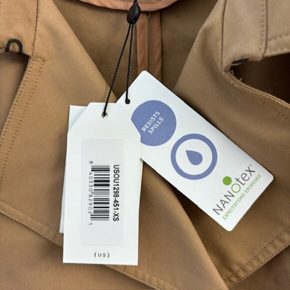 Universal Standard Leonard Cropped Trench Coat Size XS (10-12) - Picture 5 of 8